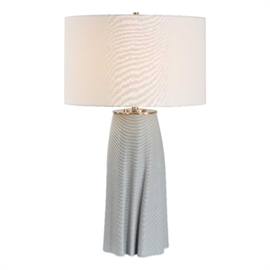 Uttermost Cover Up Sculpted Table Lamp in Blue