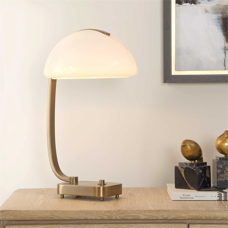 Uttermost Bend The Rules Desk Lamp in Brass
