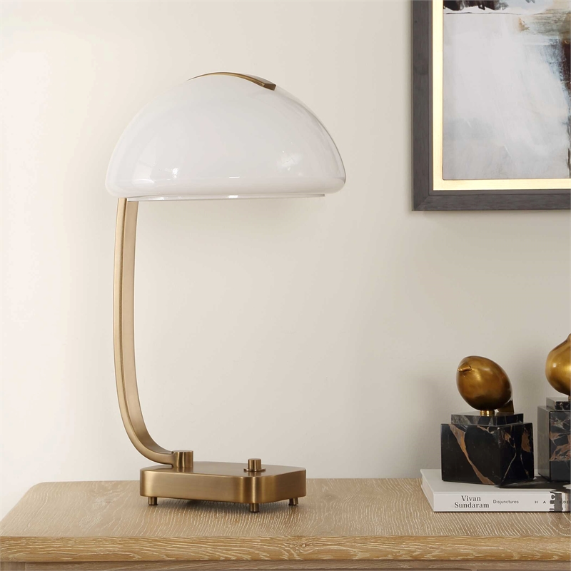 Uttermost Bend The Rules Desk Lamp in Brass