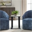 Uttermost Kenora Marble Accent Table in Black and White