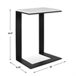 Uttermost Kenora Marble Accent Table in Black and White