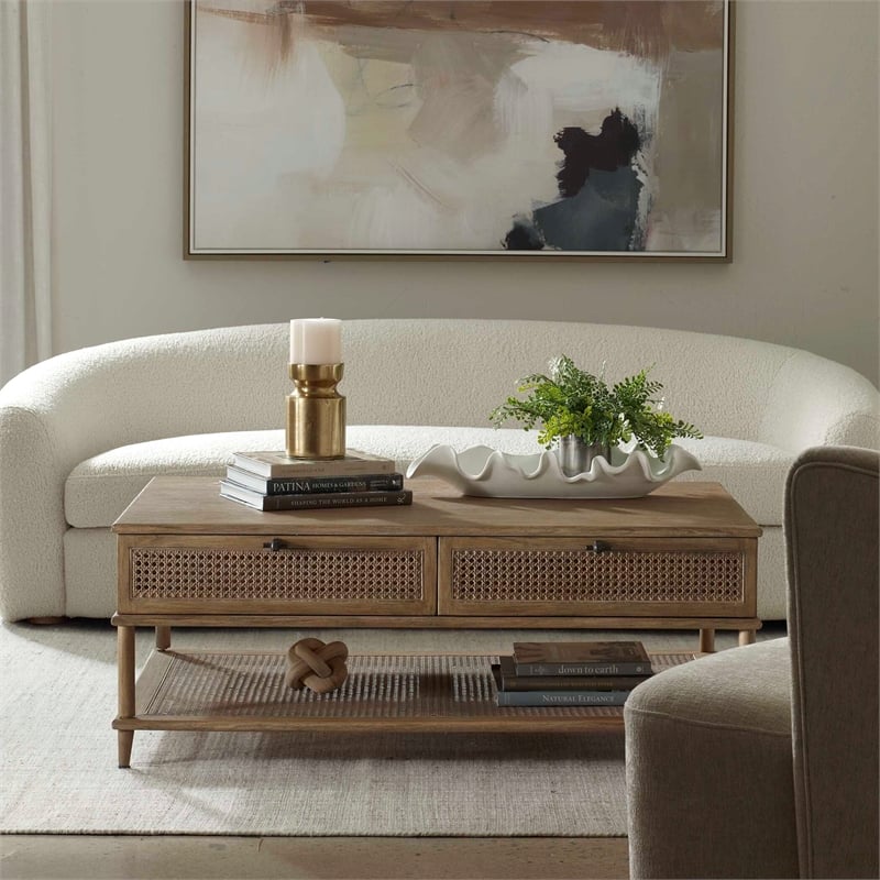 Uttermost Coast Mid-Century Coffee Table in Brown