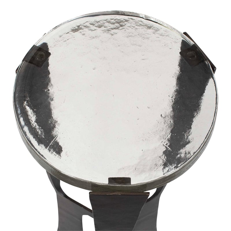 Uttermost Renaud Dark Drink Table in Bronze