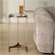 Uttermost Pereira Round Acrylic Accent Table in Bronze
