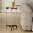 Uttermost Pereira Round Acrylic Accent Table in Bronze