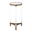 Uttermost Pereira Round Acrylic Accent Table in Bronze