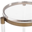 Uttermost Pereira Round Acrylic Accent Table in Bronze