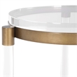 Uttermost Pereira Round Acrylic Accent Table in Bronze