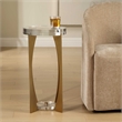 Uttermost Kolkata Accent Table with Iron Base in Brass Finish
