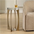 Uttermost Kolkata Accent Table with Iron Base in Brass Finish