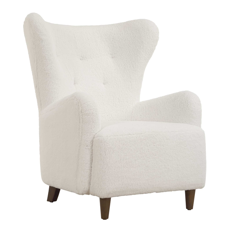 Uttermost Ingel Wingback Armchair in White