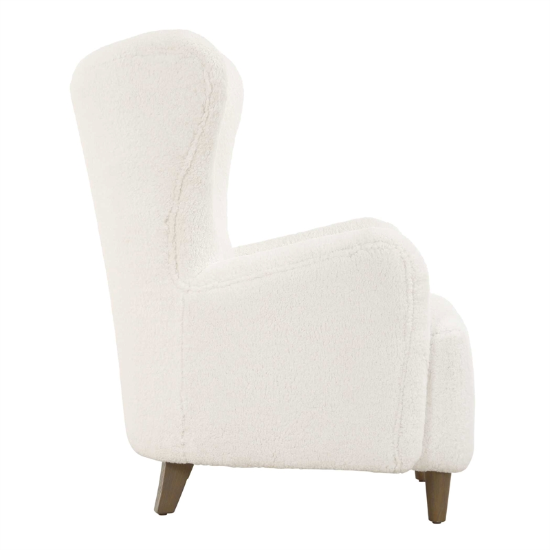 Uttermost Ingel Wingback Armchair in White