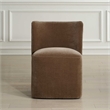 Uttermost Outlook Modern Velvet Dining Chair in Brown
