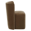 Uttermost Outlook Modern Velvet Dining Chair in Brown