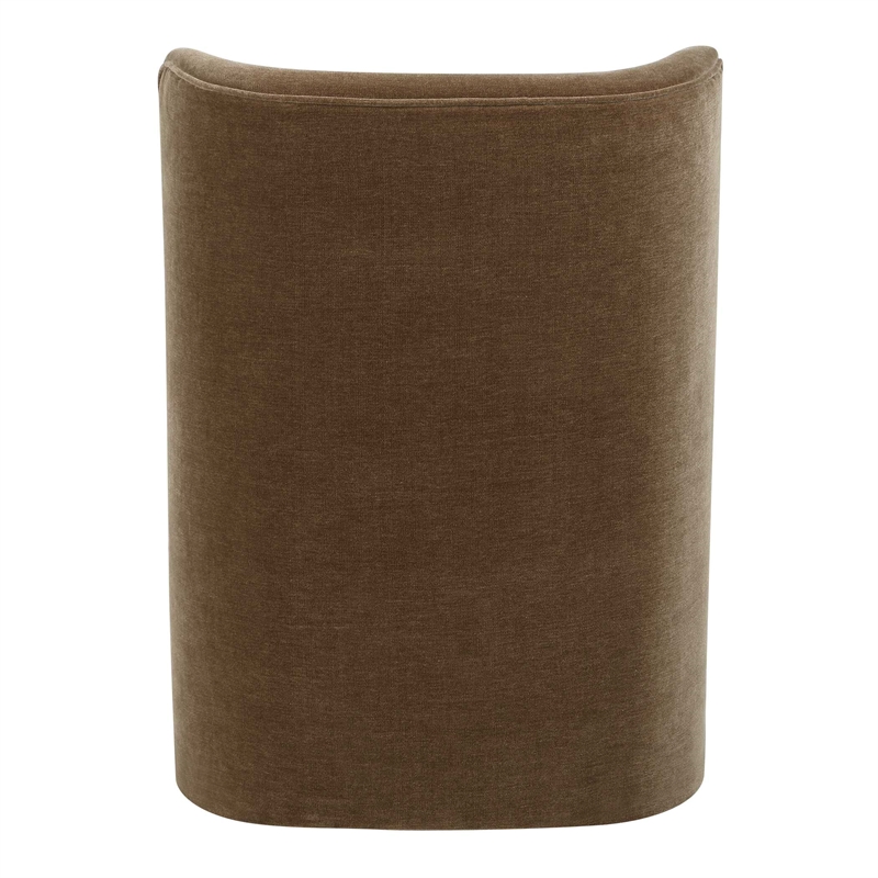 Uttermost Outlook Modern Velvet Dining Chair in Brown