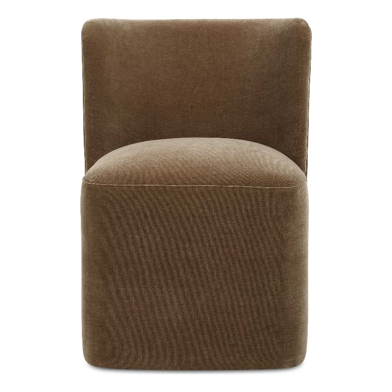 Uttermost Outlook Modern Velvet Dining Chair in Brown