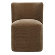 Uttermost Outlook Modern Velvet Dining Chair in Brown