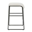 Uttermost Arcane Dyed Polyester Upholstered Counter Stool in Ecru