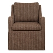 Uttermost Luisa Pinstripe Swivel Chair in Brown