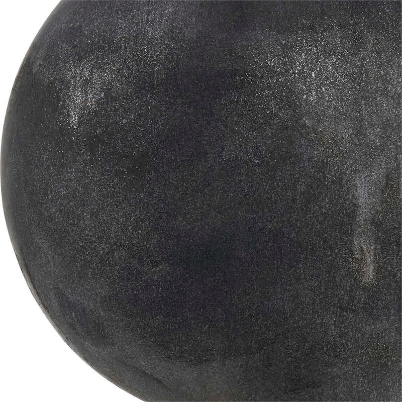 Uttermost Charcoal Bloom Indoor-Outdoor Vases in Black (Set of 3)