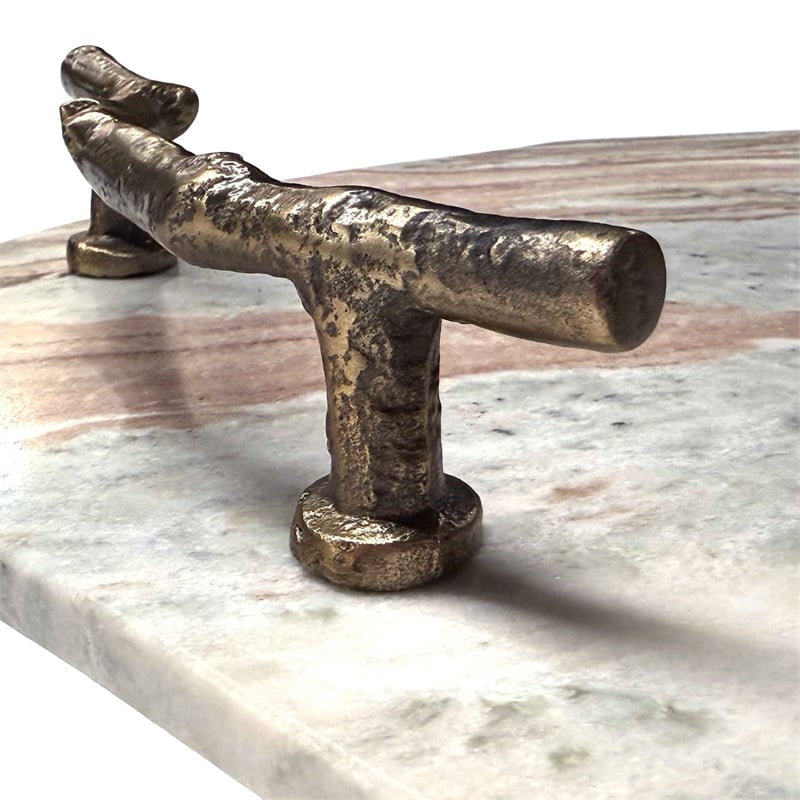 Uttermost Stone And Twig Indoor-Outdoor Tray in Gold