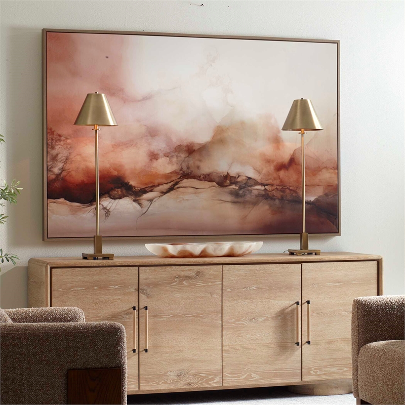 Uttermost Rise Framed Modern Canvas in Multi-Color