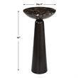 Uttermost Hastings Marble Accent Table in Black