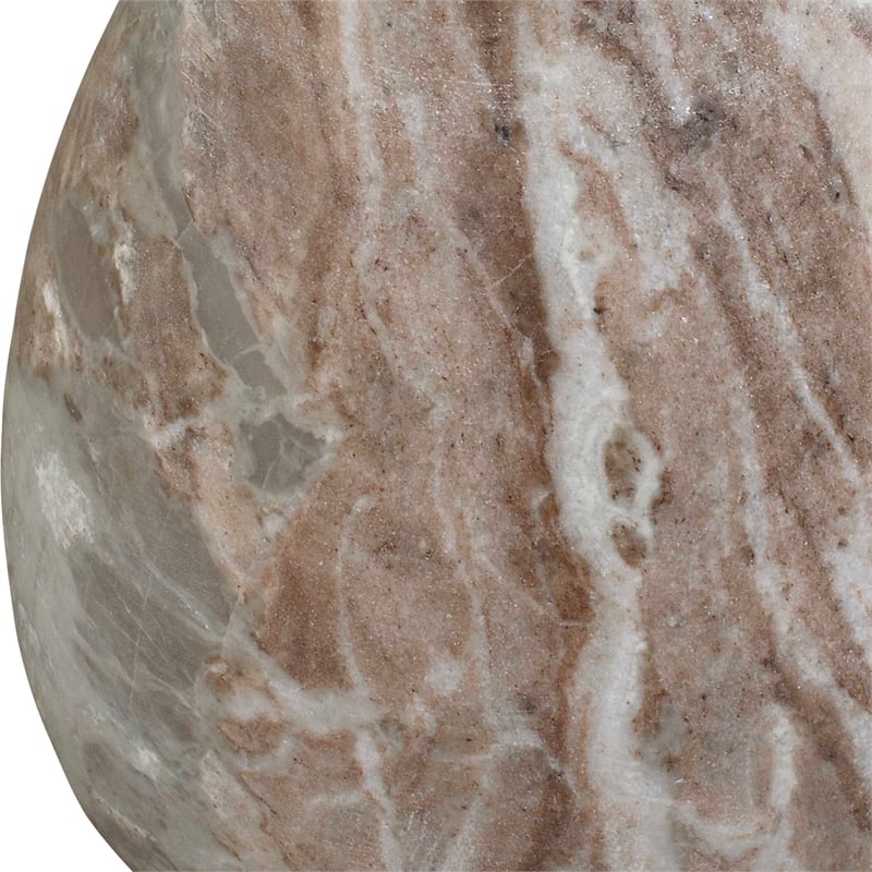 Uttermost Shura Indoor-Outdoor Marble Accent Table in Brown