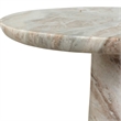 Uttermost Shura Indoor-Outdoor Marble Accent Table in Brown