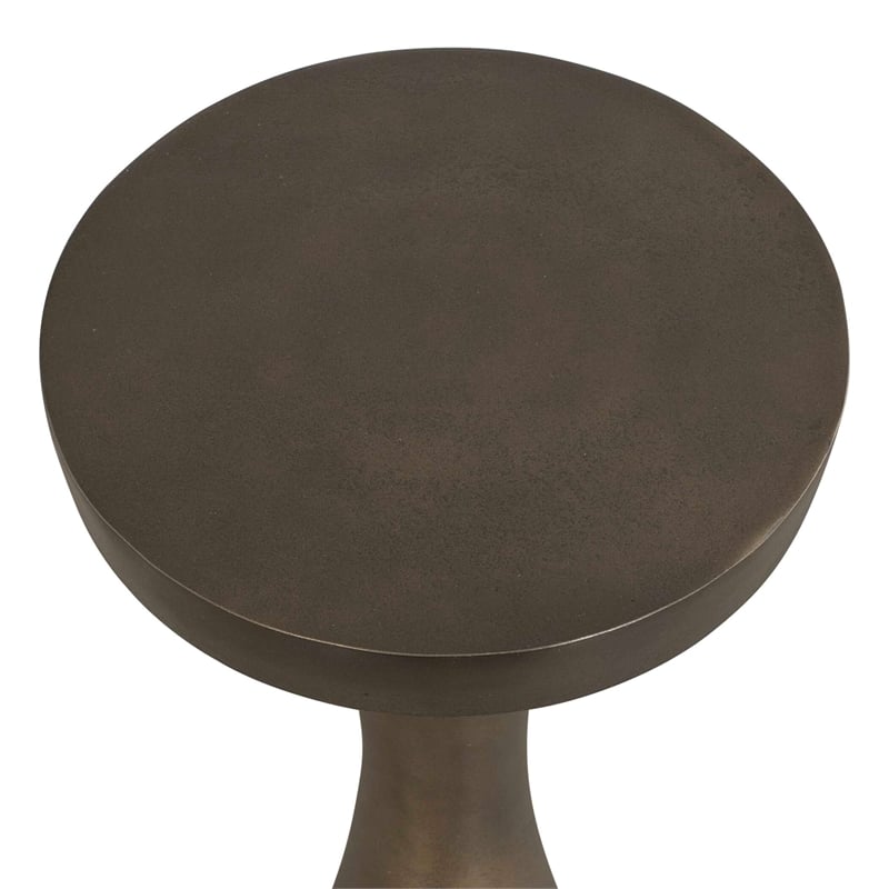 Uttermost Miko Indoor-Outdoor Drink Table in Bronze