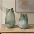 Uttermost Chianti Seeded Glass Vases in Blue (Set of 2)