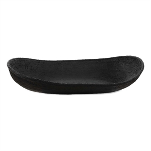 Uttermost Ember Weave Indoor-Outdoor Oblong Bowl in Black