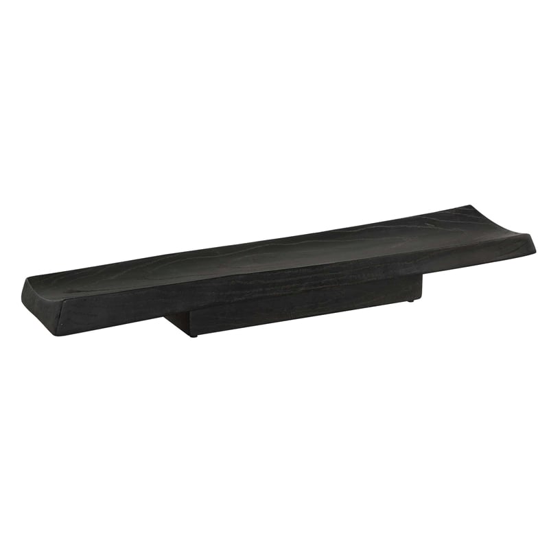 Uttermost Ciaran Indoor-Outdoor Wooden Tray in Black