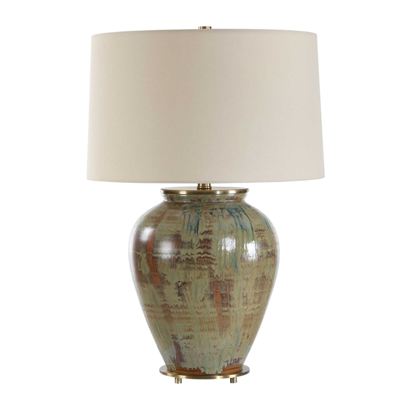 Uttermost Olisa Table Lamp in Brown Green