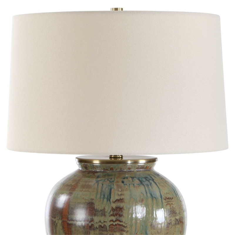 Uttermost Olisa Table Lamp in Brown Green