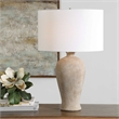 Uttermost Torres Textured Ceramic Table Lamp in Brown