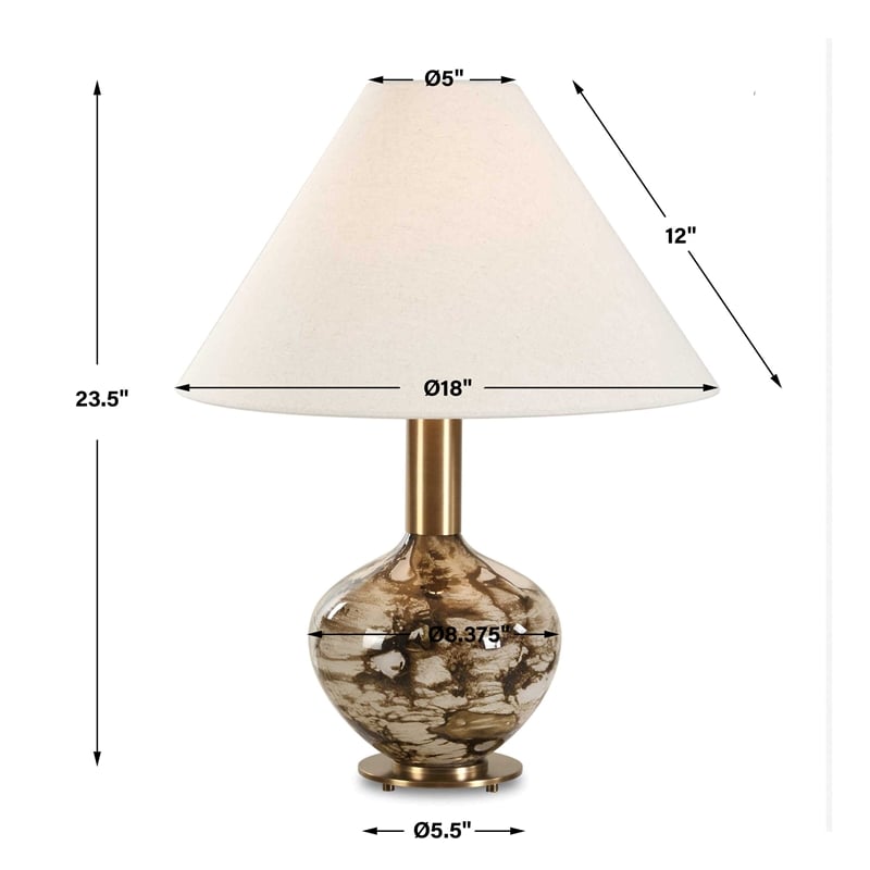 Uttermost Montagu Table Lamp in Dark Brown