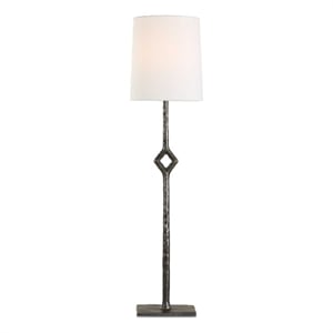 Uttermost Puncture Cordless Iron Buffet Lamp in Black