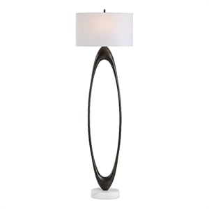 Uttermost Sonic Open Oval Floor Lamp in Bronze