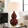 Uttermost Gourd Table Lamp in Burgundy
