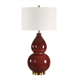 Uttermost Gourd Table Lamp in Burgundy
