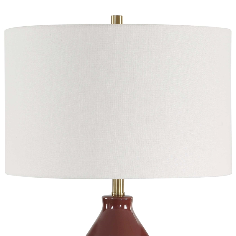 Uttermost Gourd Table Lamp in Burgundy