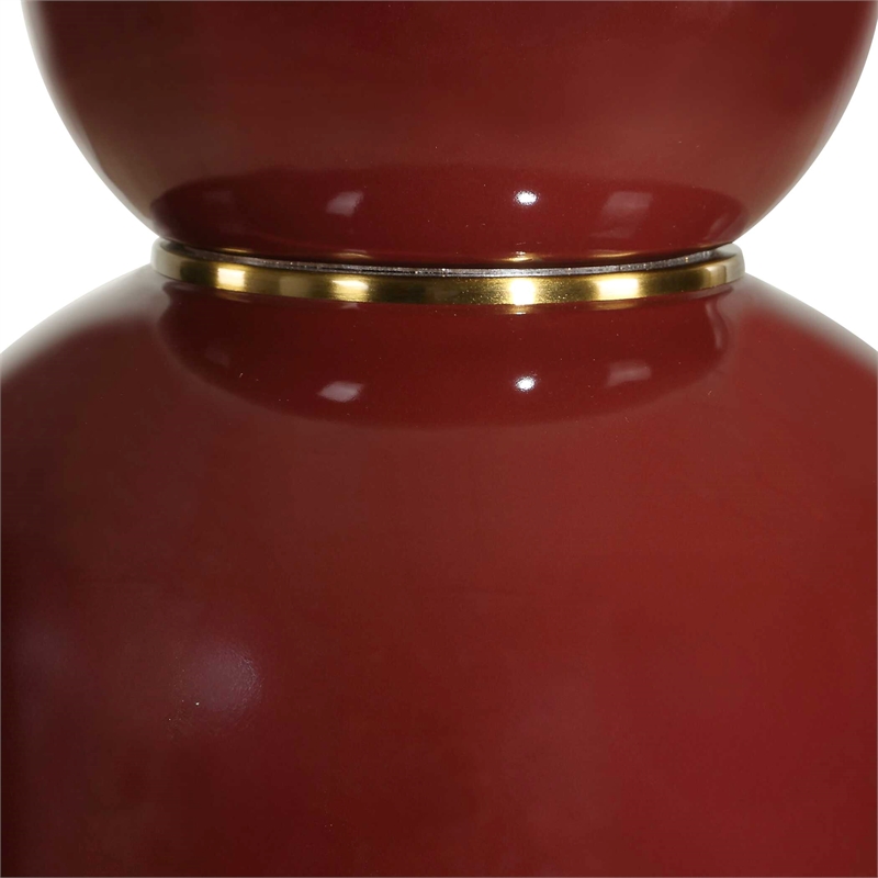Uttermost Gourd Table Lamp in Burgundy