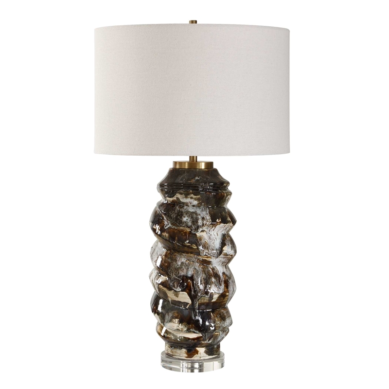 Uttermost Cuoco Mottled Table Lamp in Brown