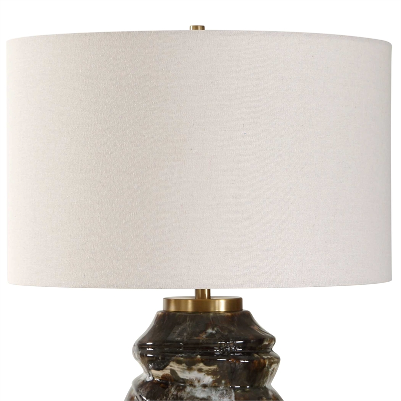 Uttermost Cuoco Mottled Table Lamp in Brown