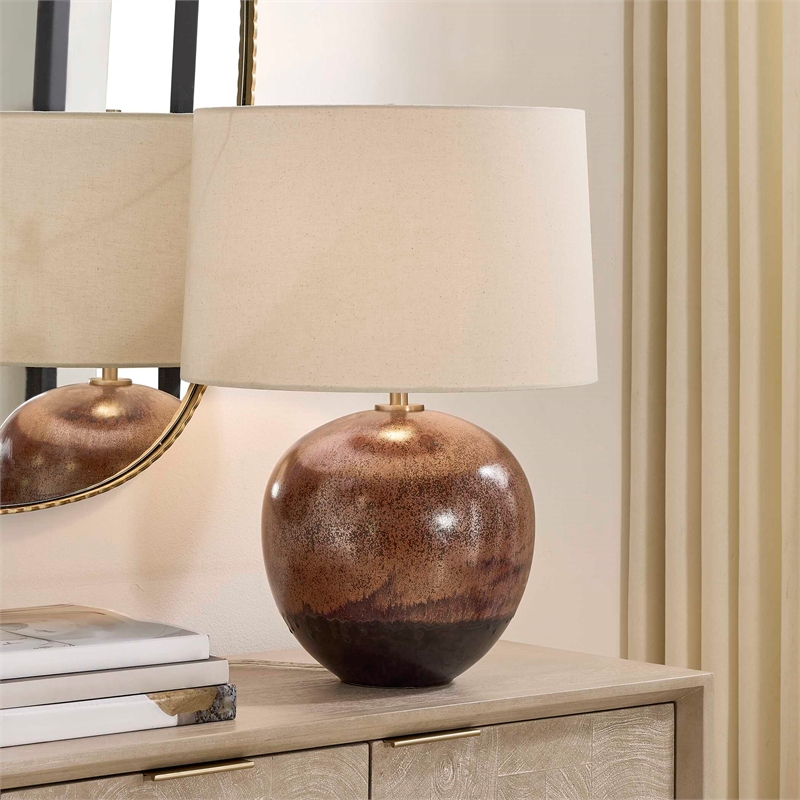 Uttermost Brownell Table Lamp in Rust Brown