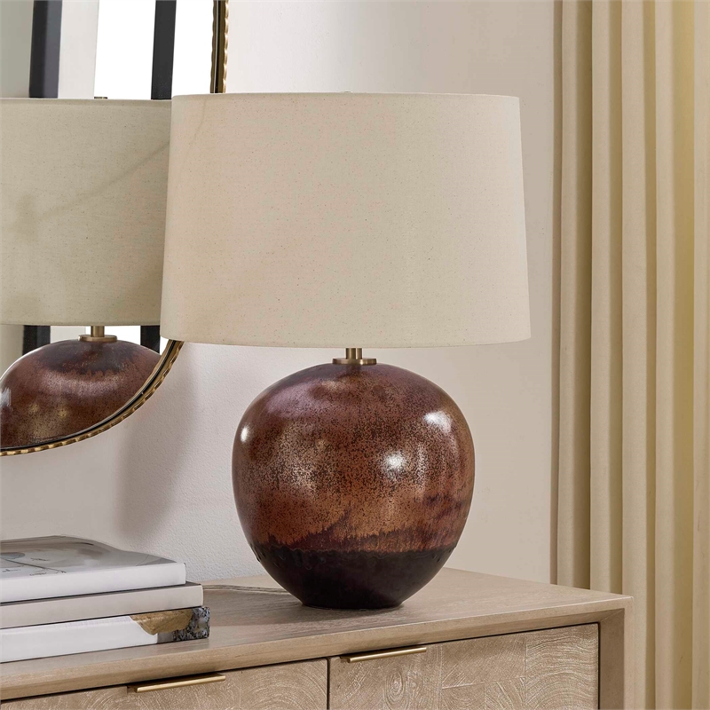 Uttermost Brownell Table Lamp in Rust Brown