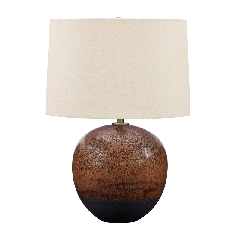 Uttermost Brownell Table Lamp in Rust Brown