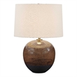 Uttermost Brownell Table Lamp in Rust Brown
