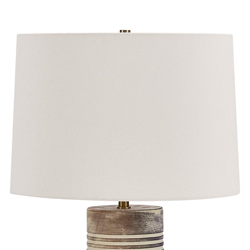 Uttermost Vale Table Lamp with Ceramic Base in Beige Hues